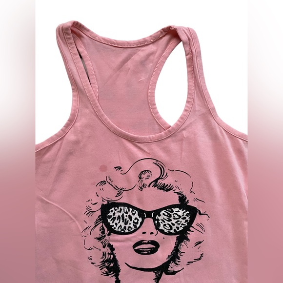 Pink Marilyn Monroe Tank Top - Girls 10-12 Years Old - Picture 2 of 3